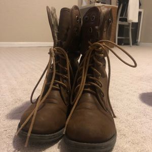 Steve Madden brown combat boots